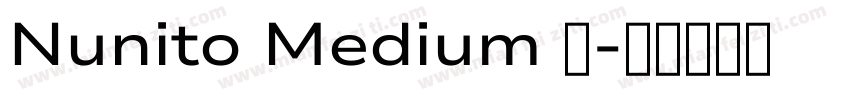 Nunito Medium 中字体转换